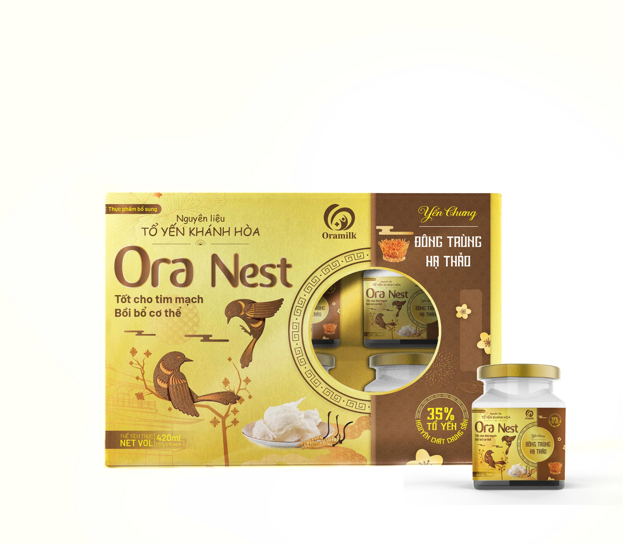 Hộp quà ORA NEST Đông Trùng Hạ Thảo 420ml